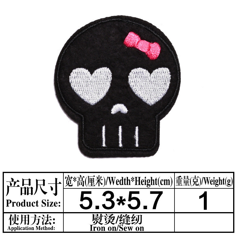 Wholesale Embroidered Skull Letter Patch